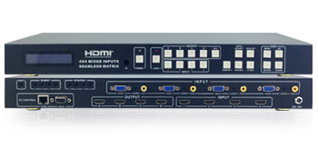 CSW-HD455KM – 4x4 Multi-Input Seamless Matrix with Video Wall Function and Control